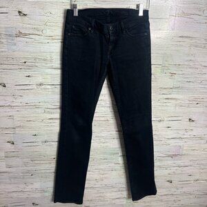 7 For All Mankind Jeans Womens 25 black Straight Leg